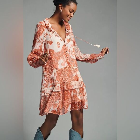 Anthropologie Dresses & Skirts - NEW ANTHROPOLOGIE Flowy Chiffon Dress